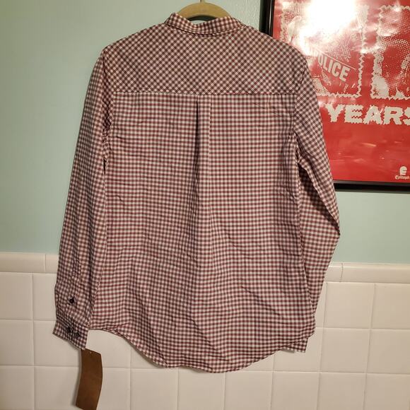 CHEF WORKS MODERN GINGHAM LONG SLEEVE DRESS SHIRT ITEM: SHC05 NWT - Picture 7 of 9